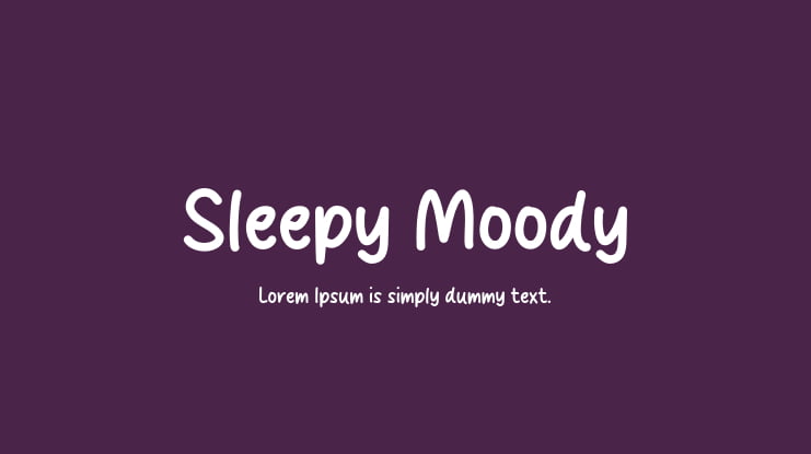 Sleepy Moody Font