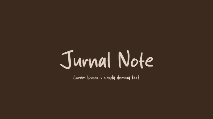 Jurnal Note Font