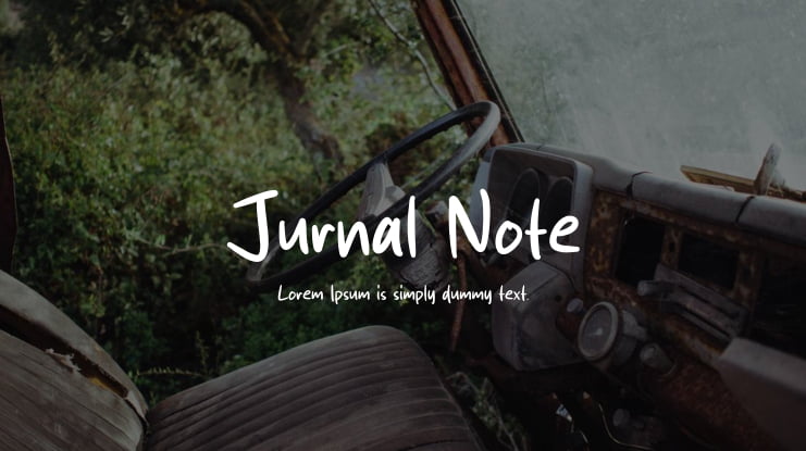 Jurnal Note Font