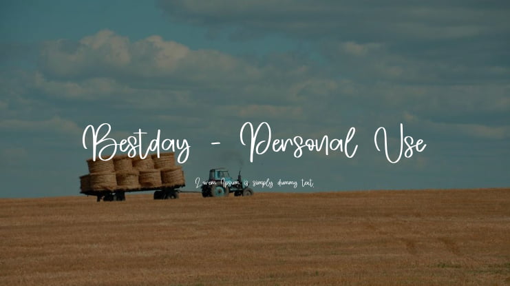 Bestday - Personal Use Font