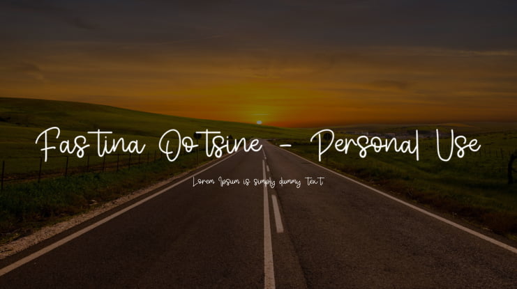 Fastina Ootsine - Personal Use Font