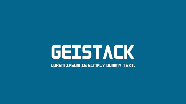 Geistack Font Family