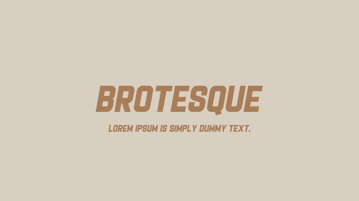 Brotesque Font Family