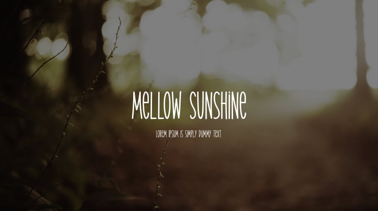 Mellow Sunshine Font