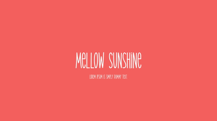 Mellow Sunshine Font