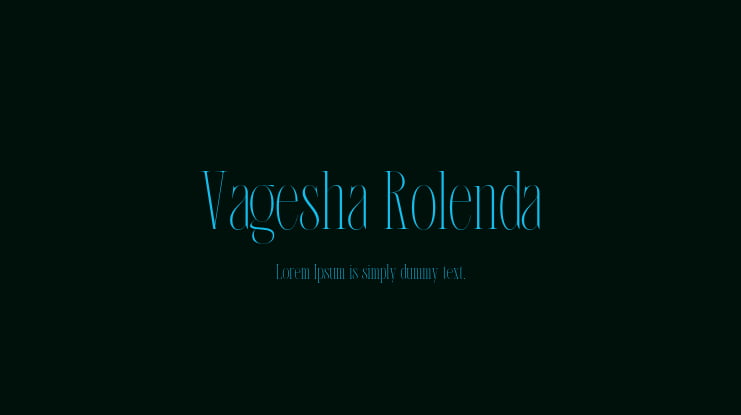 Vagesha Rolenda Font