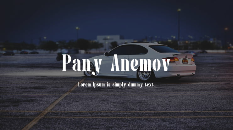 Pany Anemov Font