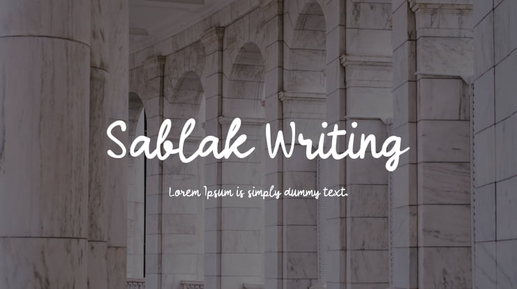 Sablak Writing Font