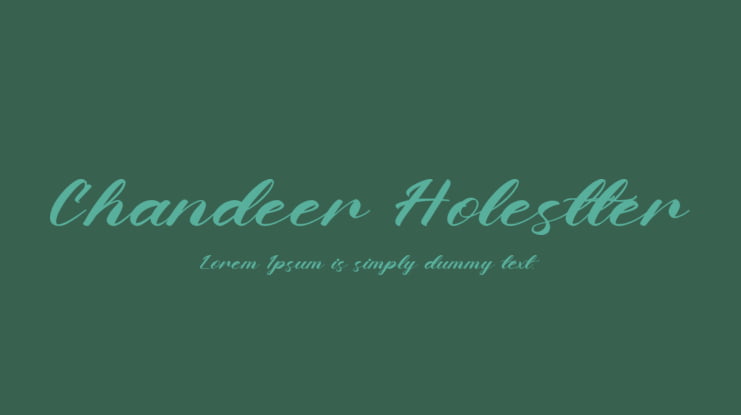 Chandeer Holestter Font Family