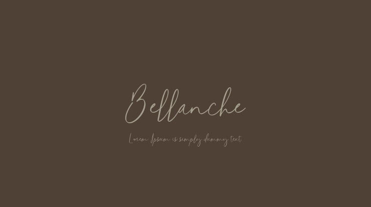 Bellanche Font Family