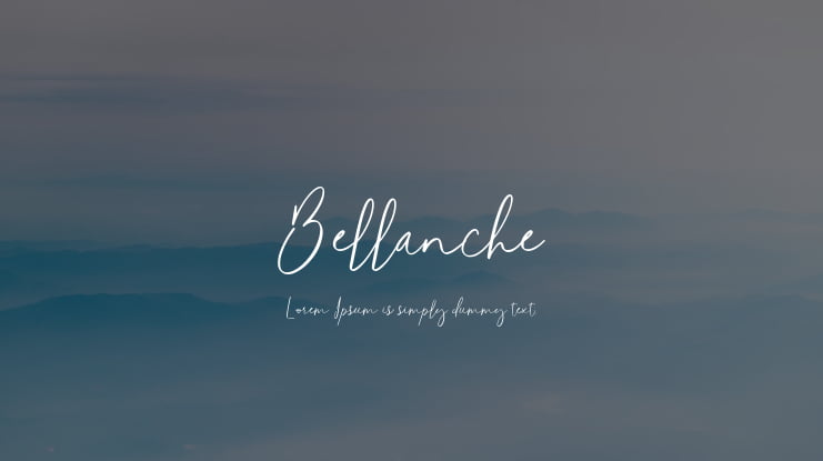 Bellanche Font Family