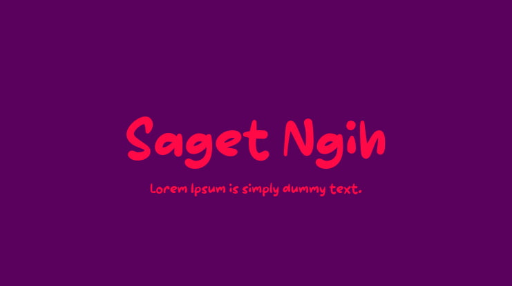 Saget Ngih Font