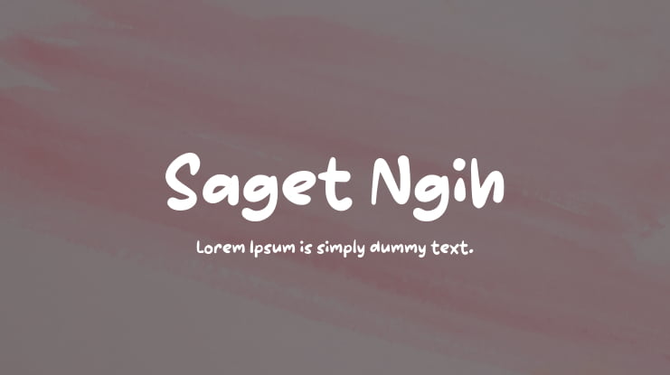 Saget Ngih Font