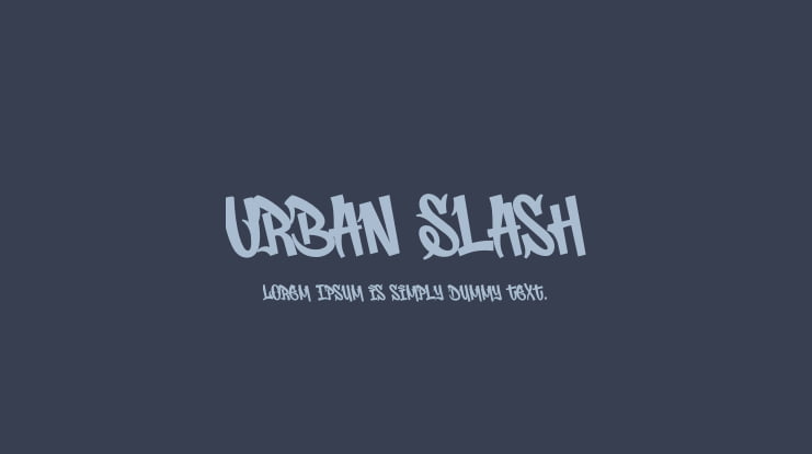 Urban Slash Font