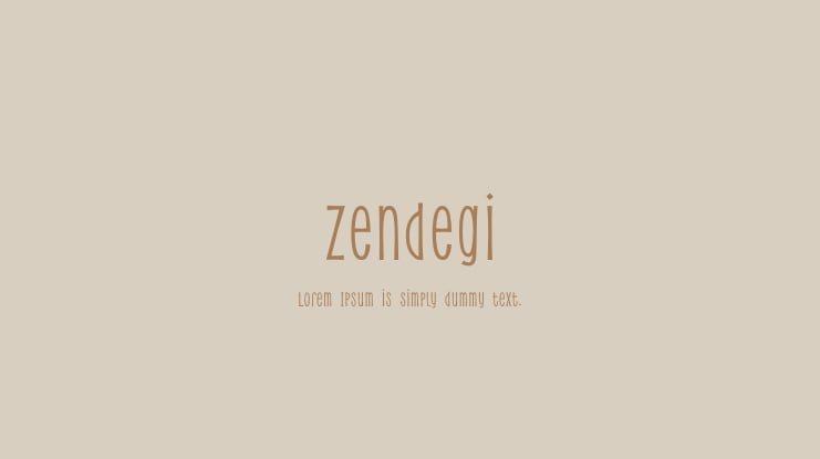 zendegi Font Family