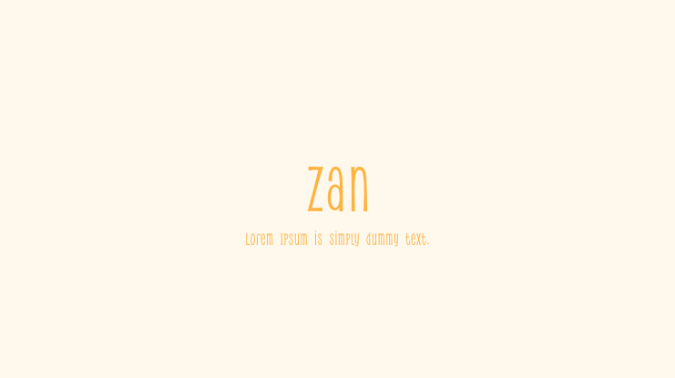 zan Font Family