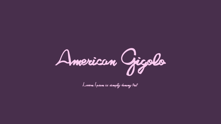 American Gigolo Font