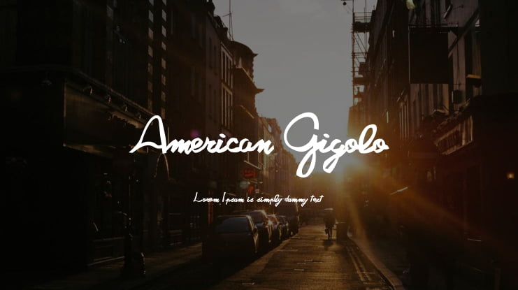 American Gigolo Font