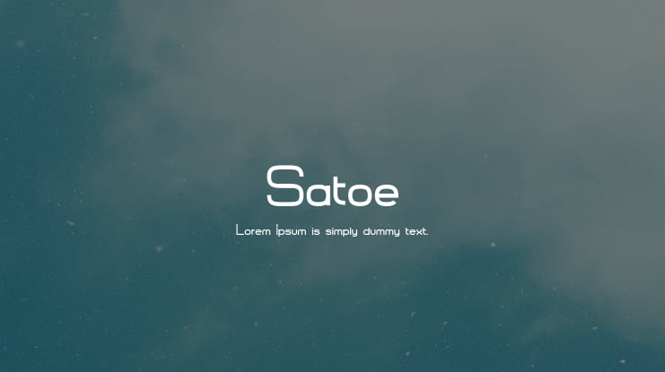 Satoe Font