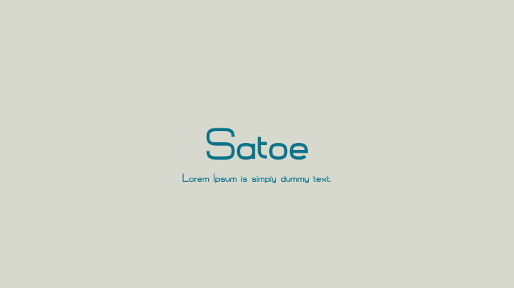 Satoe Font