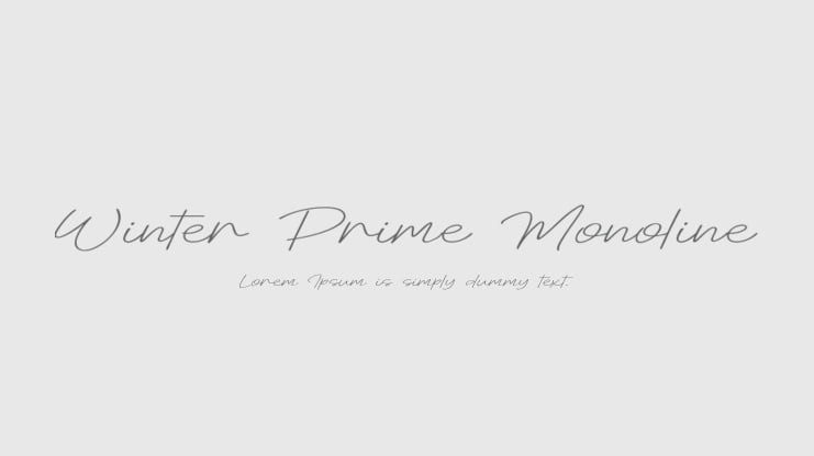 Winter Prime Monoline Font