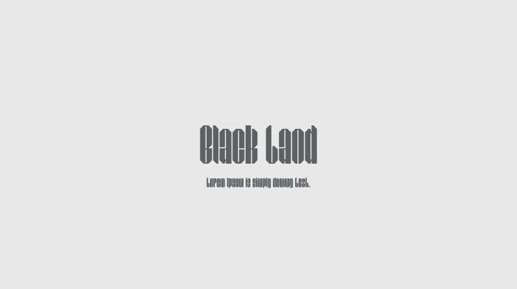 Black Land Font