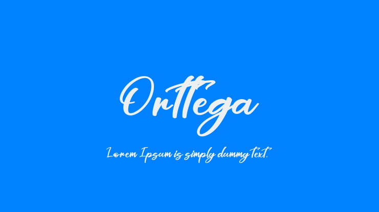 Orttega Font Family