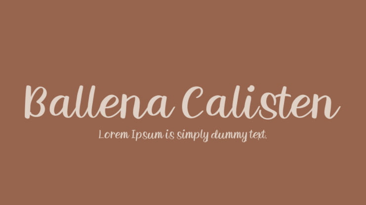 Ballena Calisten Font Family