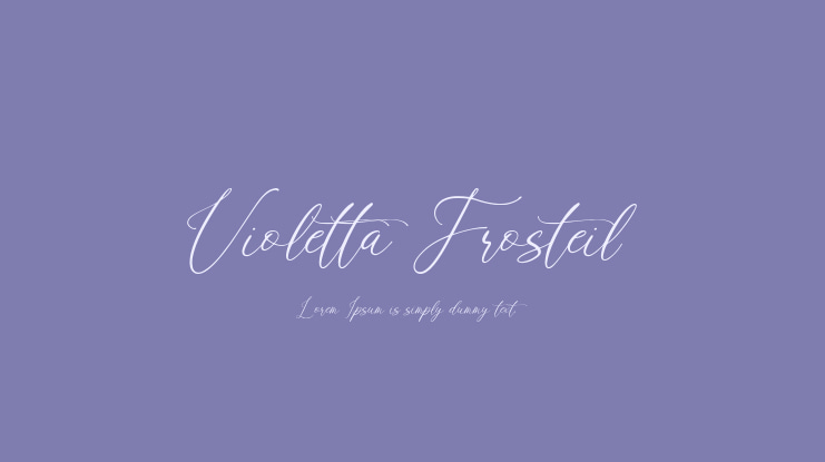 Violetta Frosteil Font Family