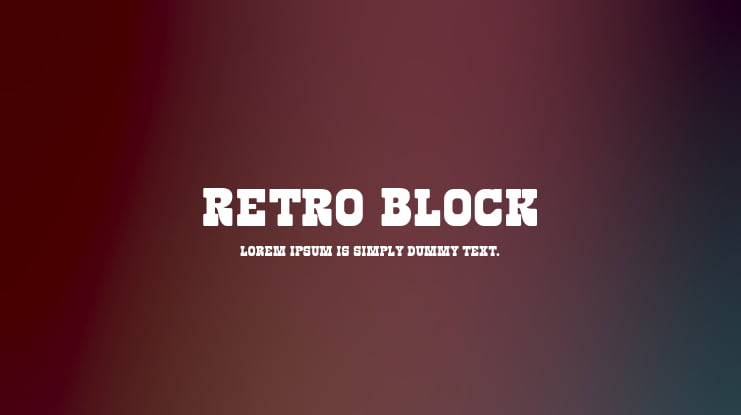 Retro Block Font