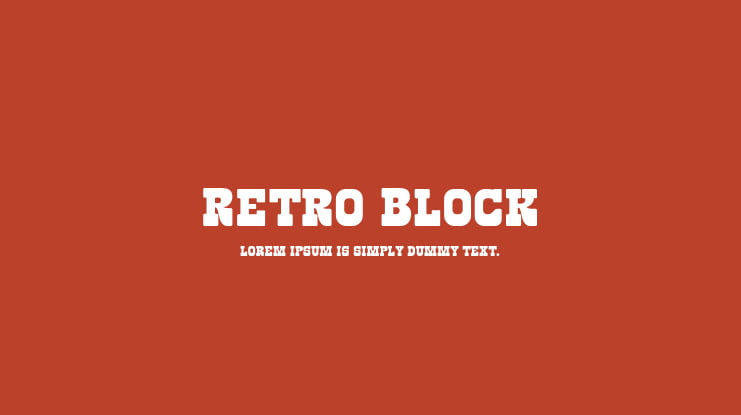 Retro Block Font