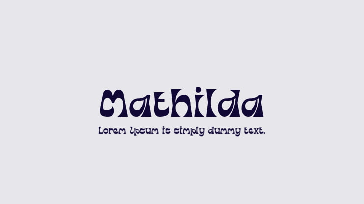 Mathilda Font