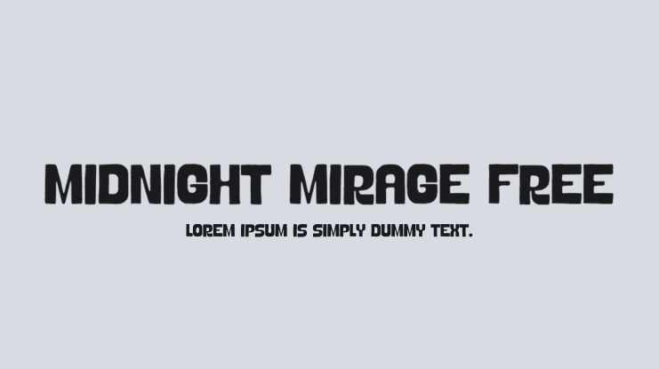 Midnight Mirage Free Font