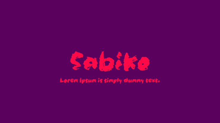 Sabiko Font