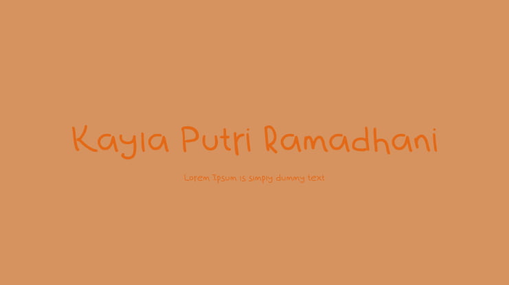 Kayla Putri Ramadhani Font