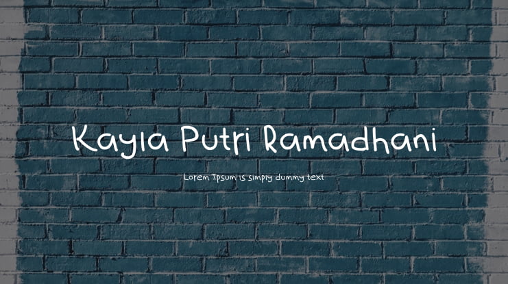 Kayla Putri Ramadhani Font