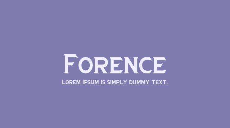 Forence Font