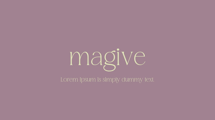 magive Font