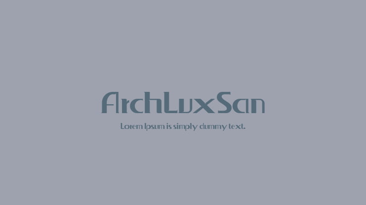 ArchLuxSan Font