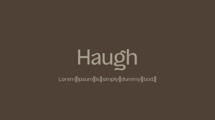 Haugh Font Family