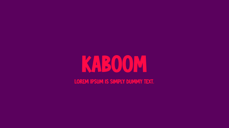 KABOOM Font