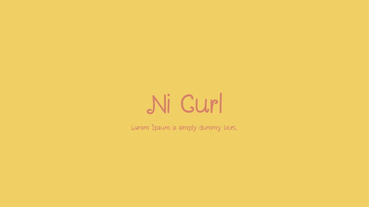 Ni Curl Font