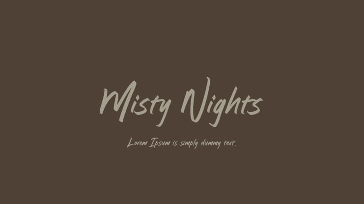 Misty Nights Font