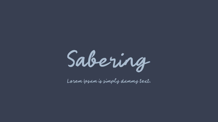 Sabering Font