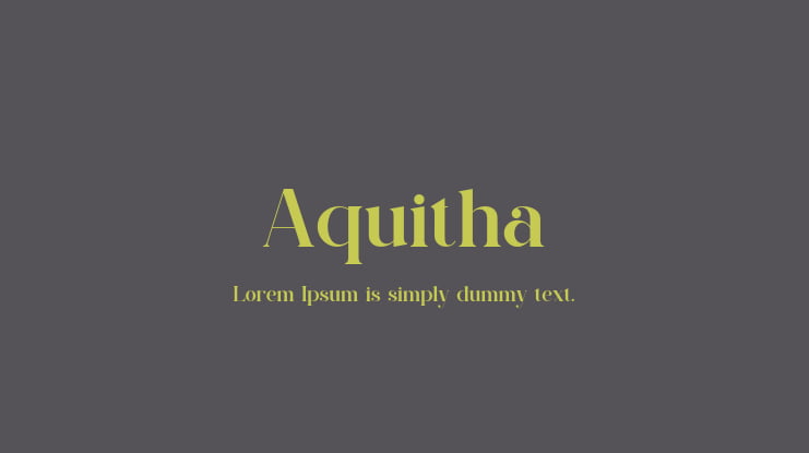 Aquitha Font