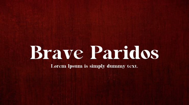 Brave Paridos Font