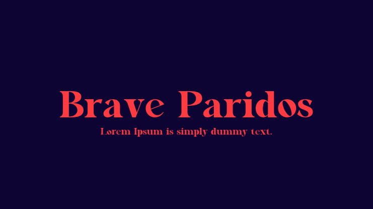 Brave Paridos Font