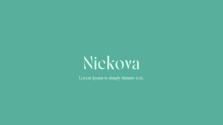 Nickova Font