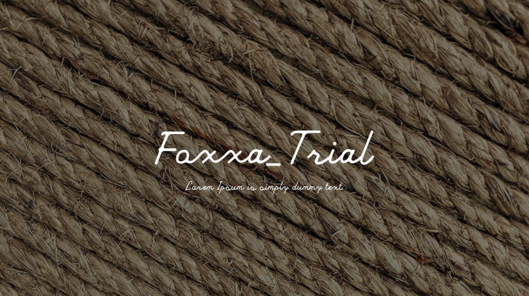 Foxxa_Trial Font