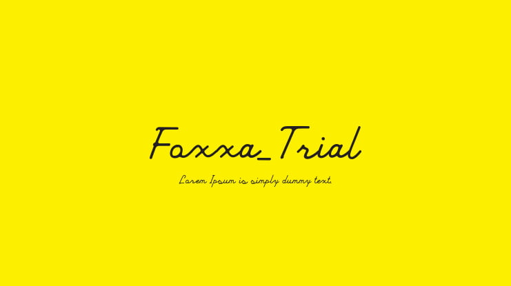 Foxxa_Trial Font